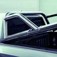 UpStone Ladeflächenabdeckung für FORD RANGER mit Double Cab, ab 2023 bis heute, Aluminium silber, inkl. EVOR Überrollbügel