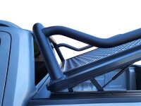 UpStone Ladeflächenabdeckung für FORD RANGER TREMOR mit Extra Cab, ab 2024 bis heute, Aluminium silber, kompatibel mit original Überrollbügel